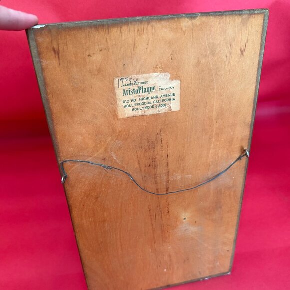 Vintage 1960s Gift - “Big Eyes” Girl Reproduction Art Print on Wood Plaque - Picture 6 of 12